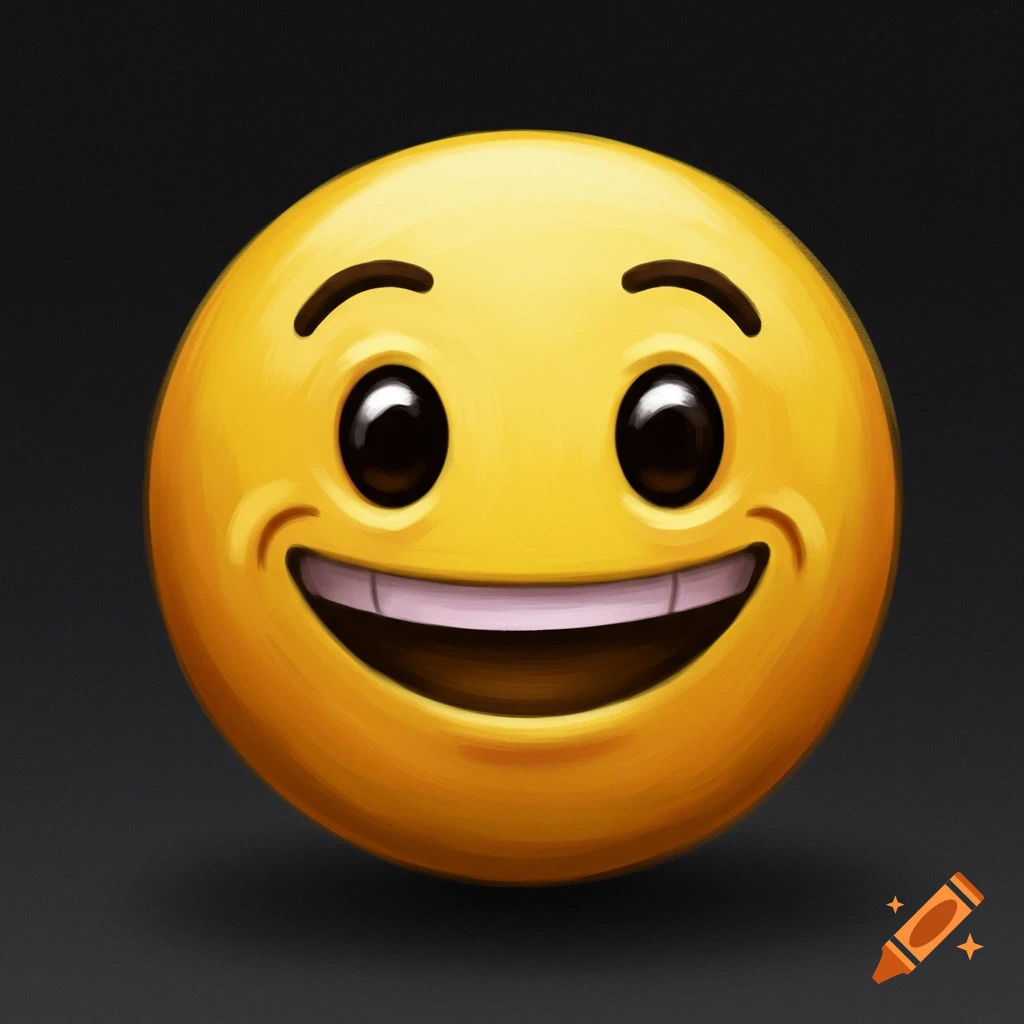 a happy yellow emoji face