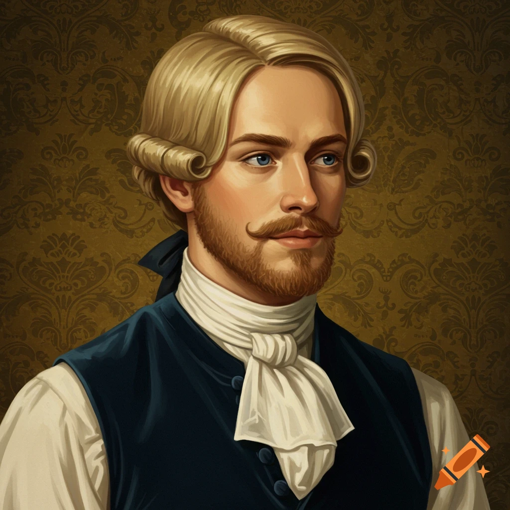A man in 18th-century clothing.