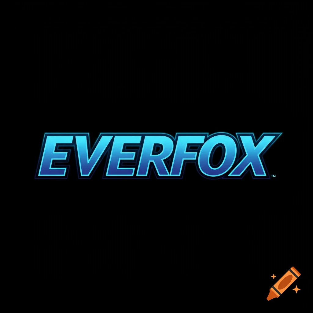 The EVERFOX logo in blue and purple gradient text on a black background.