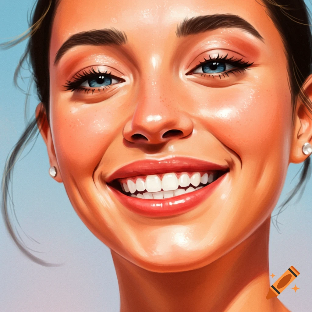Close-up of a woman's smiling face