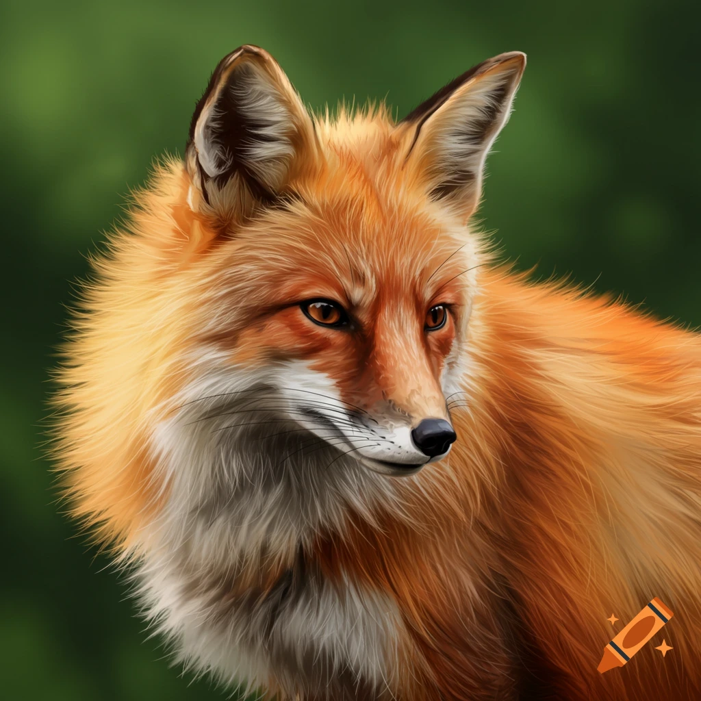 A fox looking to the side