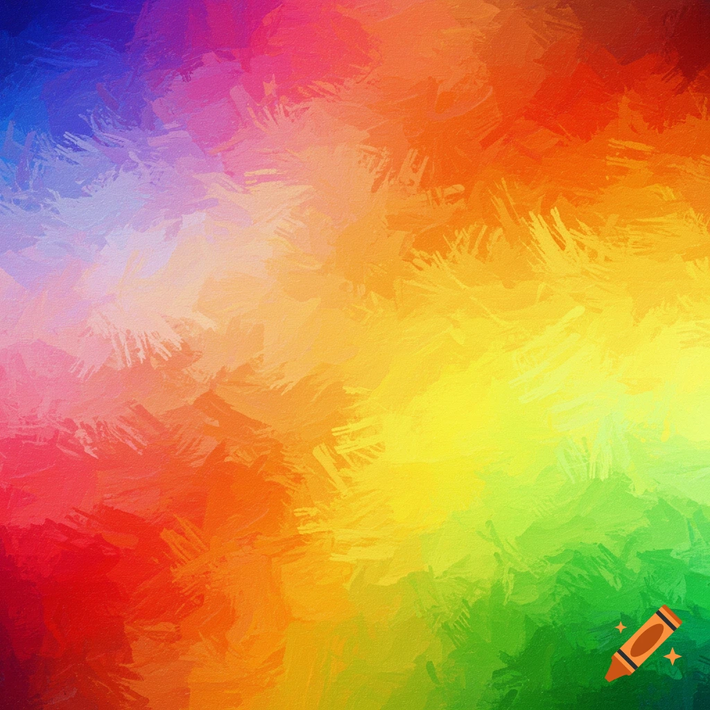 Abstract background with vibrant colorful brushstrokes like crayon art.