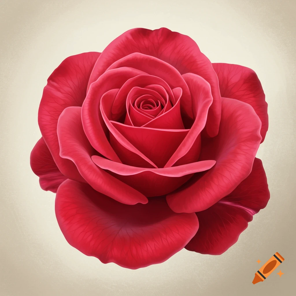 A detailed image of a single vibrant red rose against a light background.
