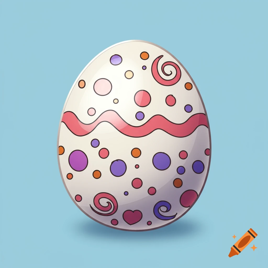 A decorated Easter egg