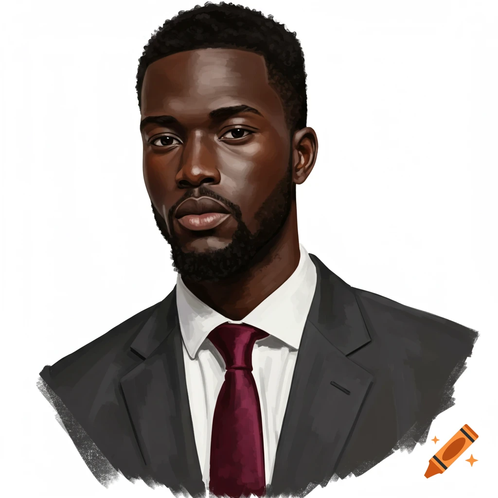 Portrait of a Black man in a dark suit and burgundy tie.