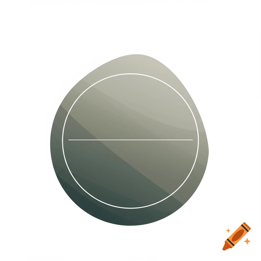 Minimalist graphic with gradient shape, circle, and line.