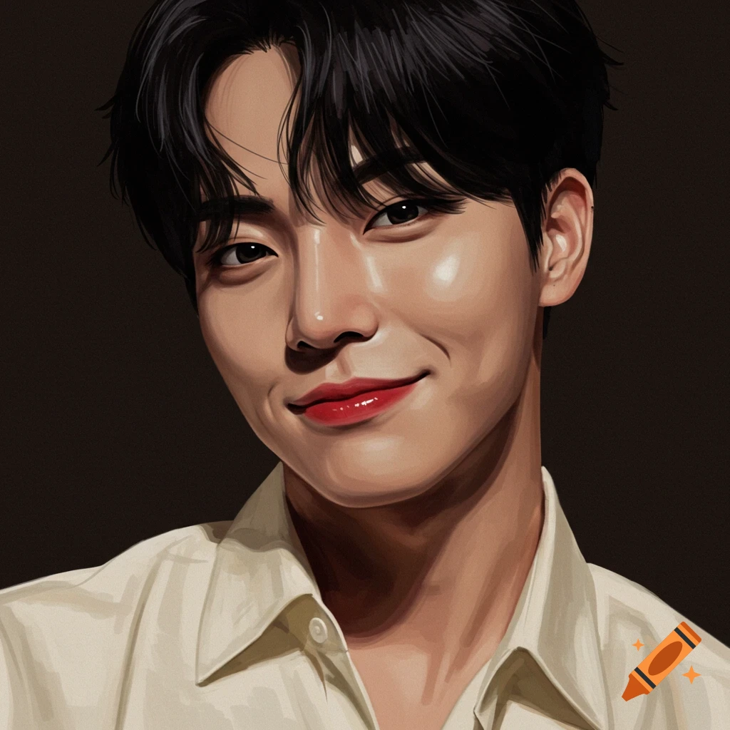 A young man smiling