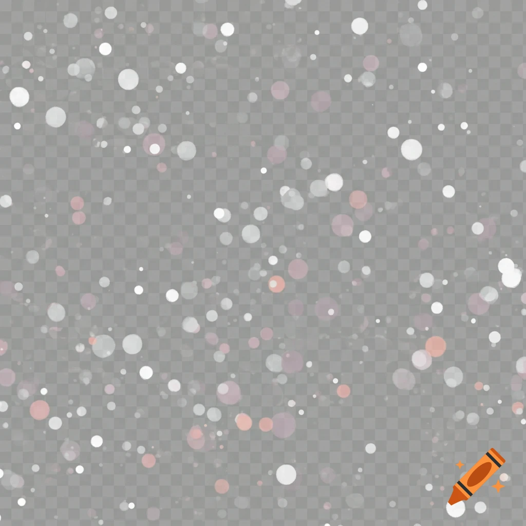 A pattern of white and pink dots on a transparent background.