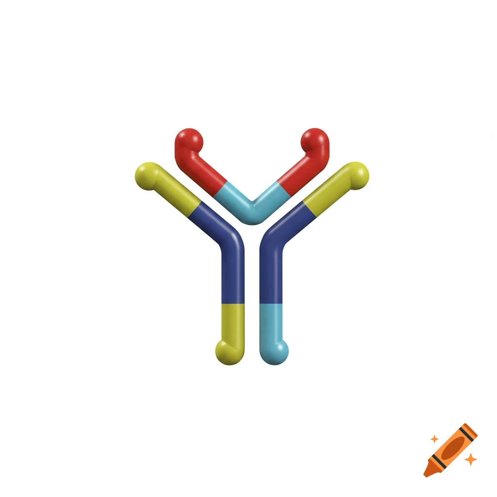 3D render of an IgG antibody