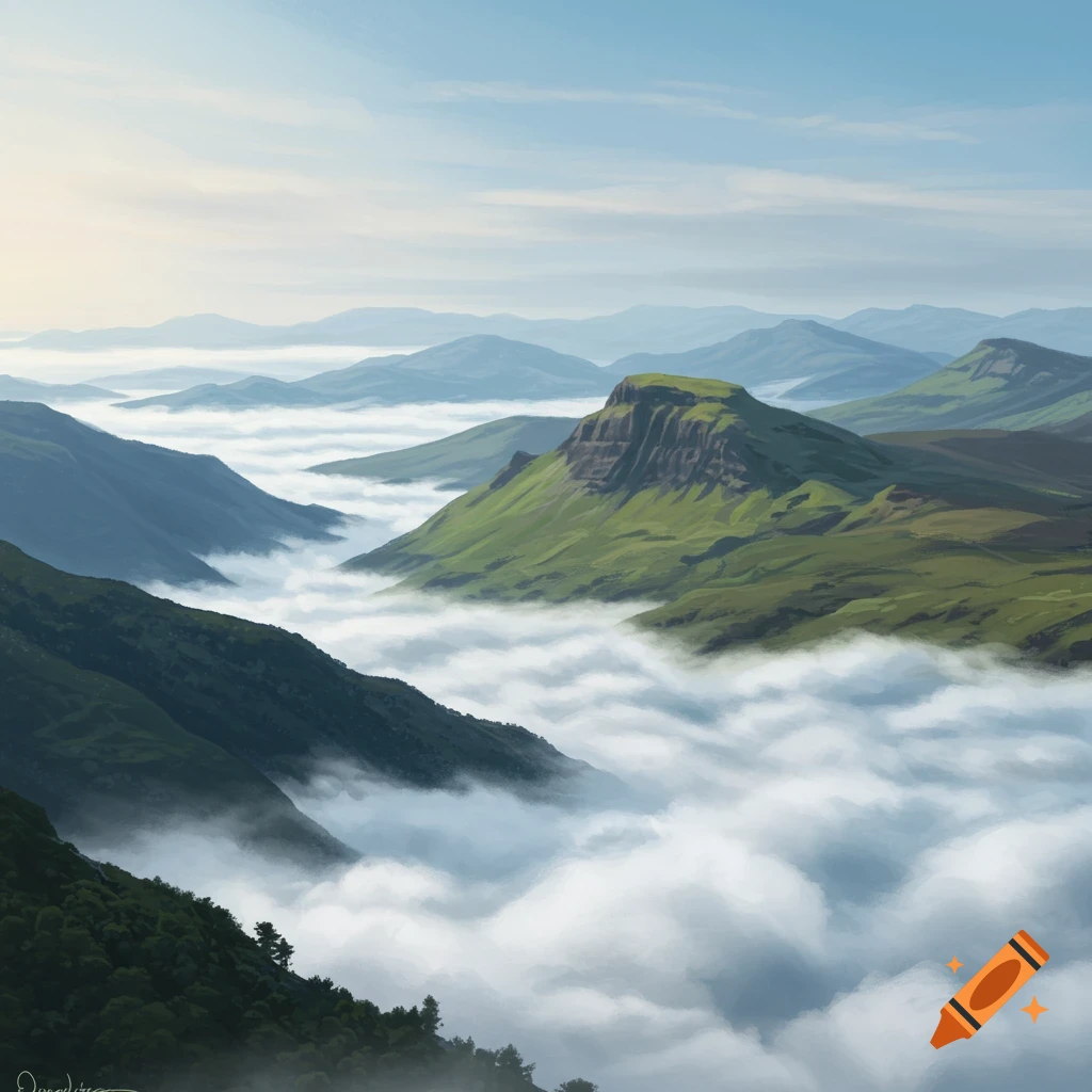 Misty mountains
