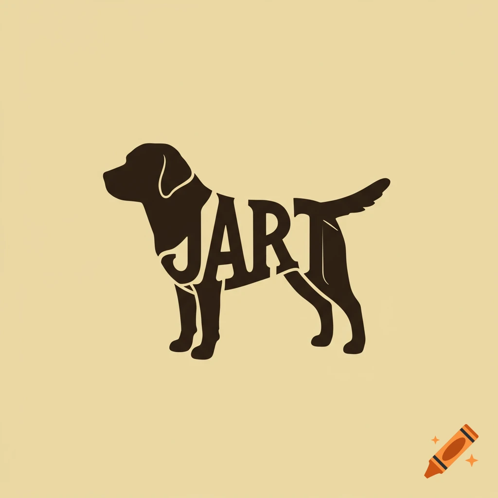 Logo silhouette of a Labrador Retriever dog with the letters JART forming its body.