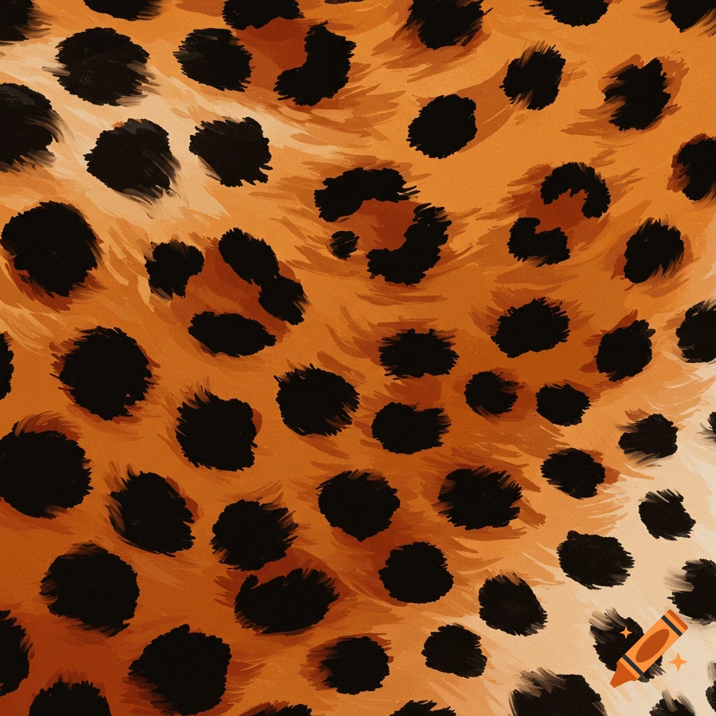 A close-up of a cheetah print pattern