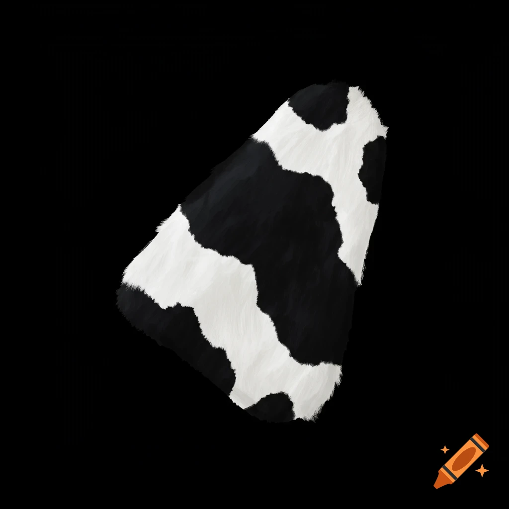 Black and white cow print pattern