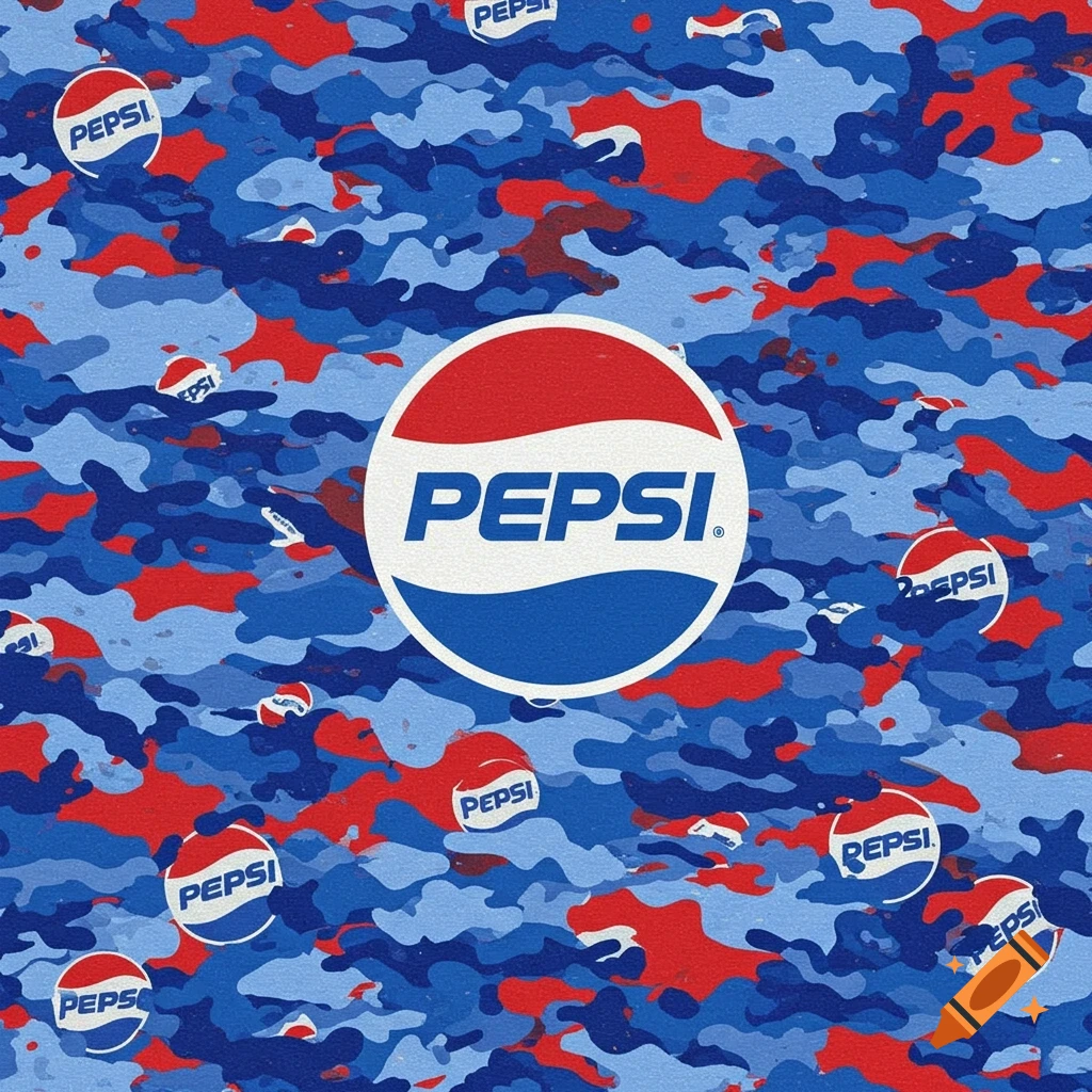 A camouflage pattern using Pepsi logos