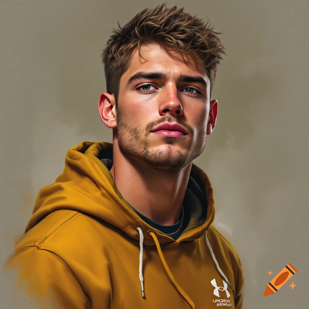 Portrait of a man in a yellow hoodie with an Under Armour logo.