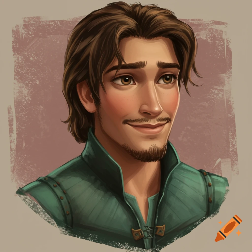 Portrait of Flynn Rider from Tangled.