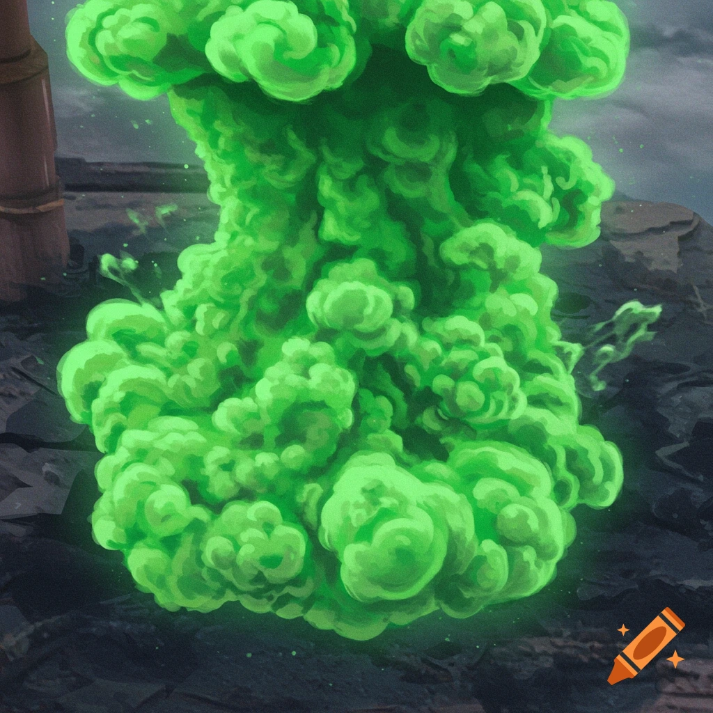 A large green gas cloud.