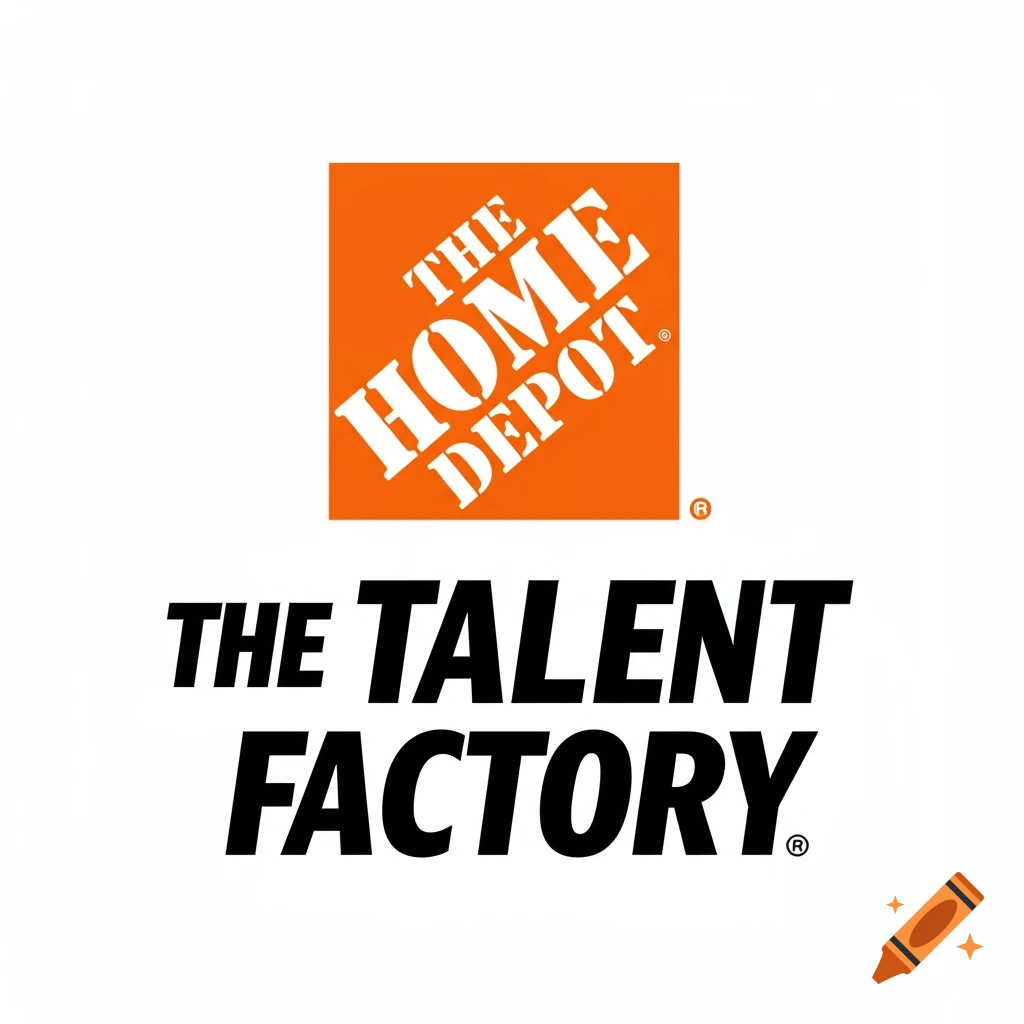 The Home Depot logo above the words "The Talent Factory" in black text.