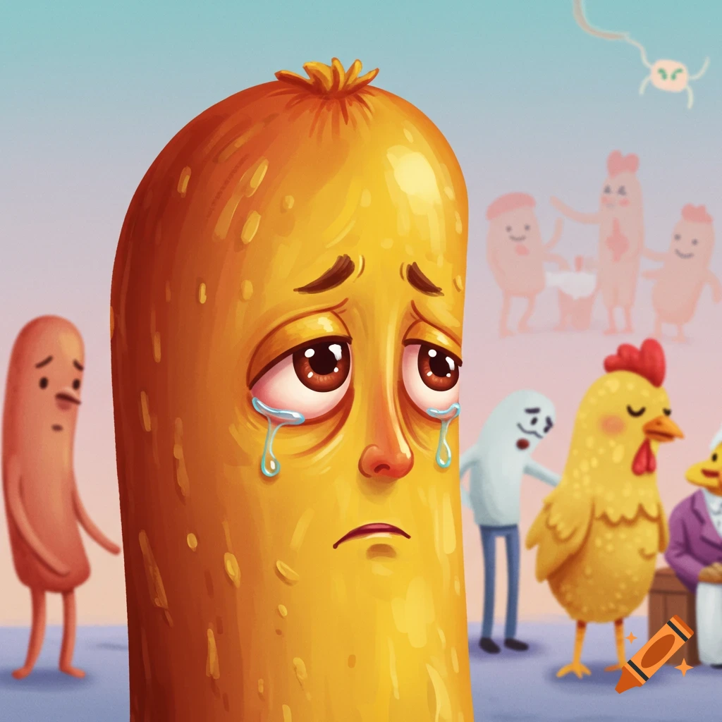 a-sad-anthropomorphic-hotdog-is-crying-while-other-characters