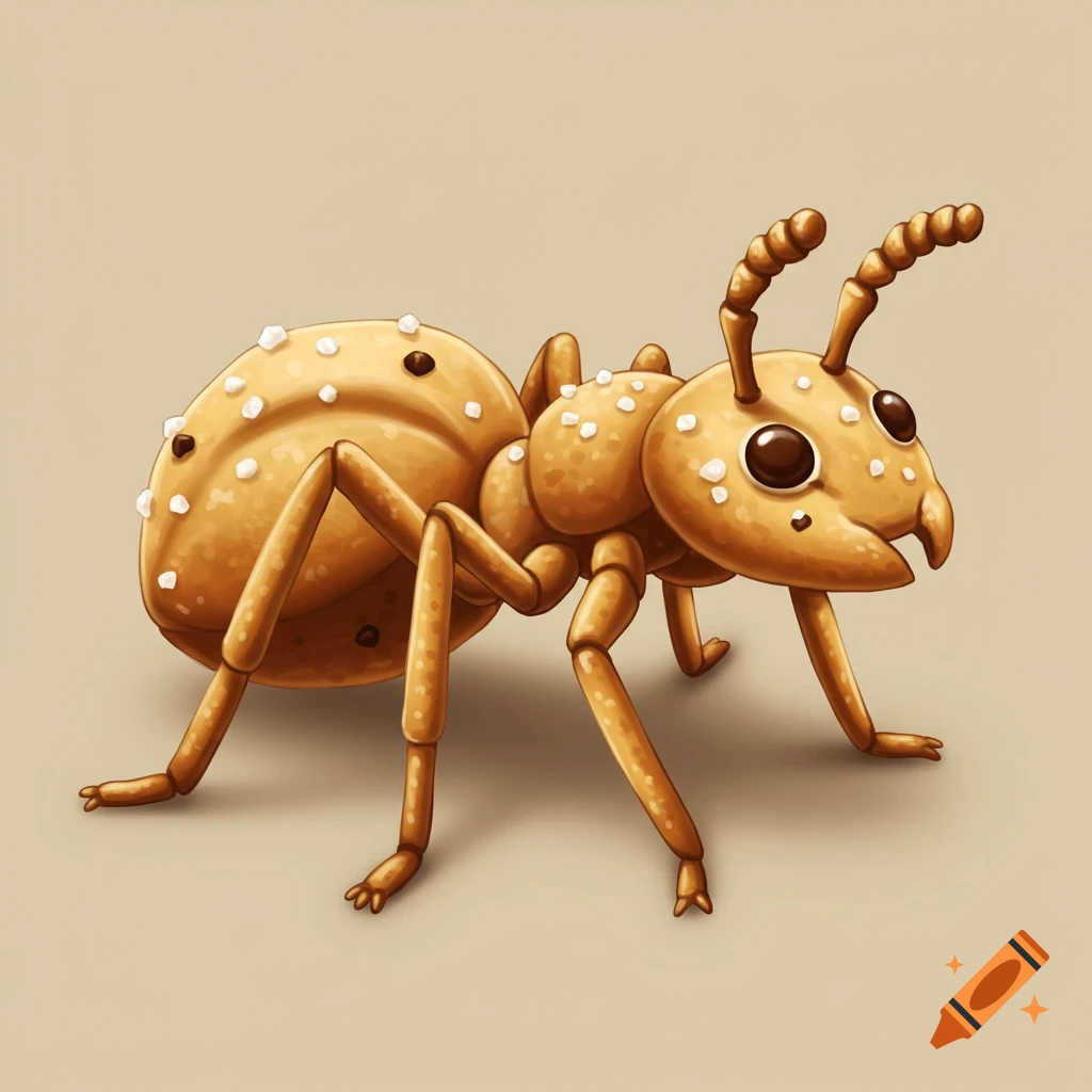 A cookie-shaped ant.