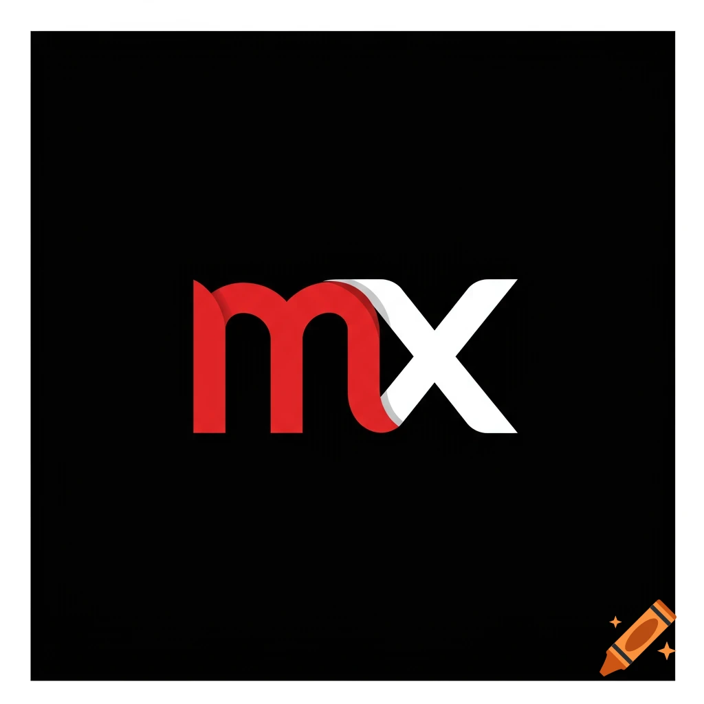 Red and white logo featuring the letters 'm' and 'x' on a black background.