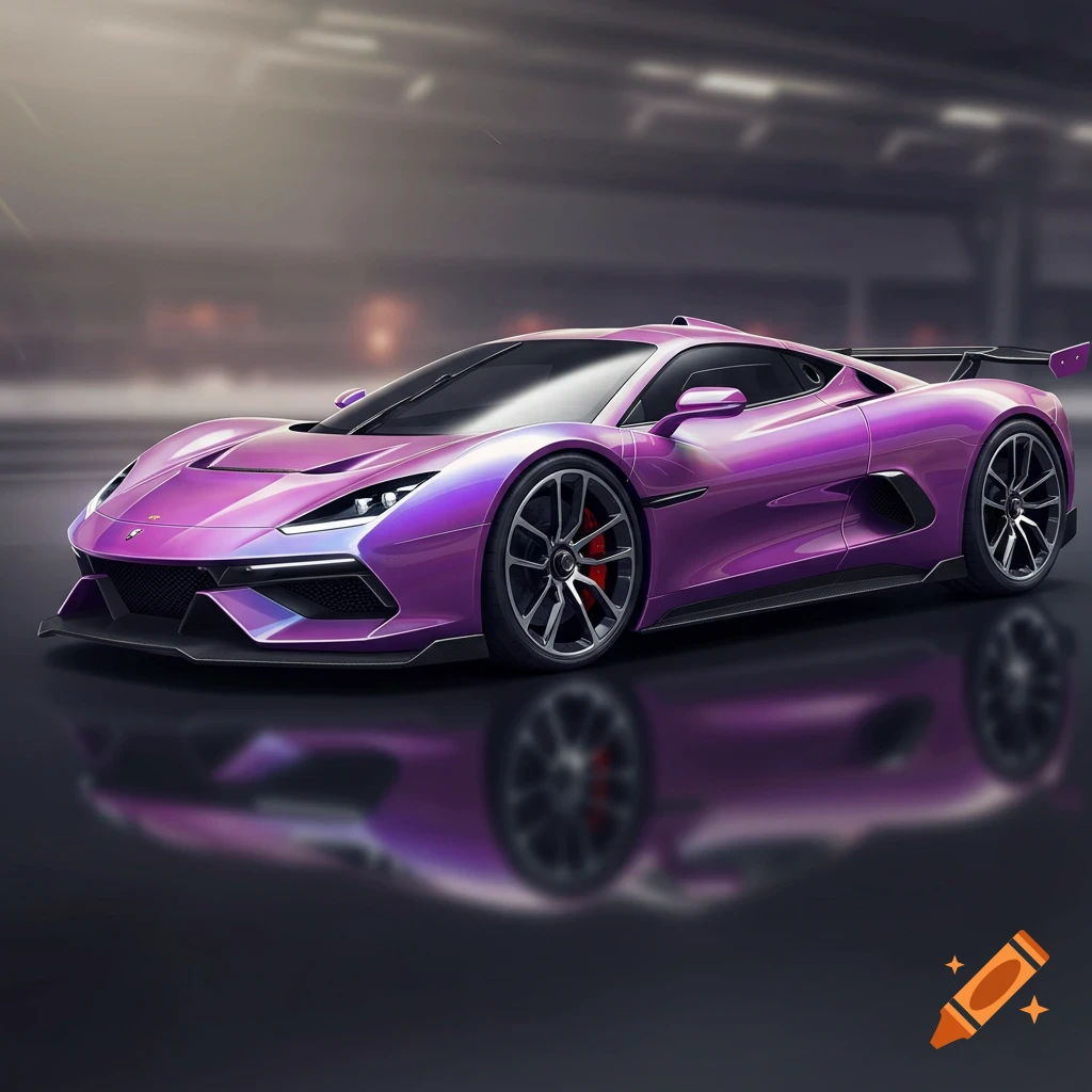 A purple hypercar