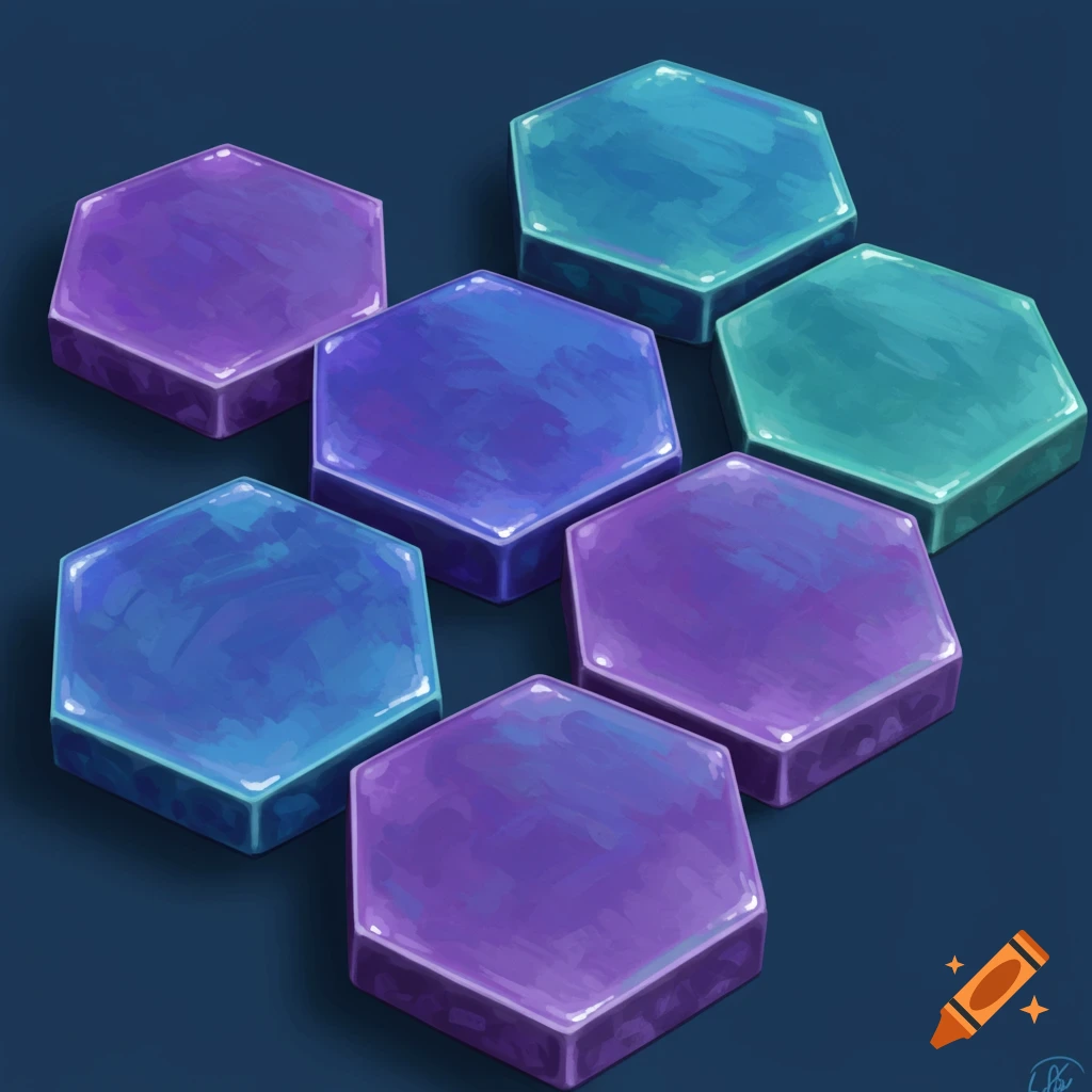image of colorful hexagon shapes