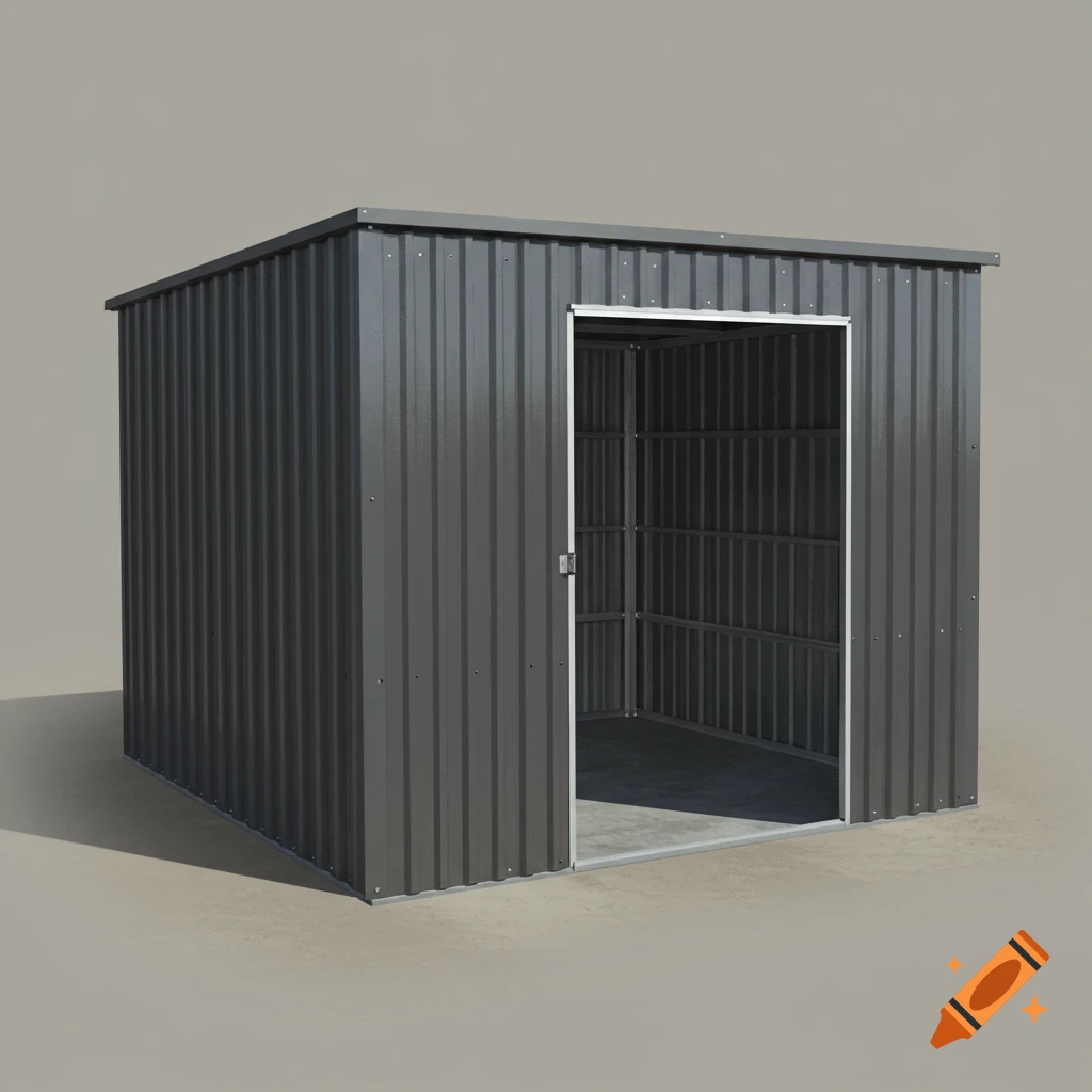 Quaint shed with modern elements on Craiyon