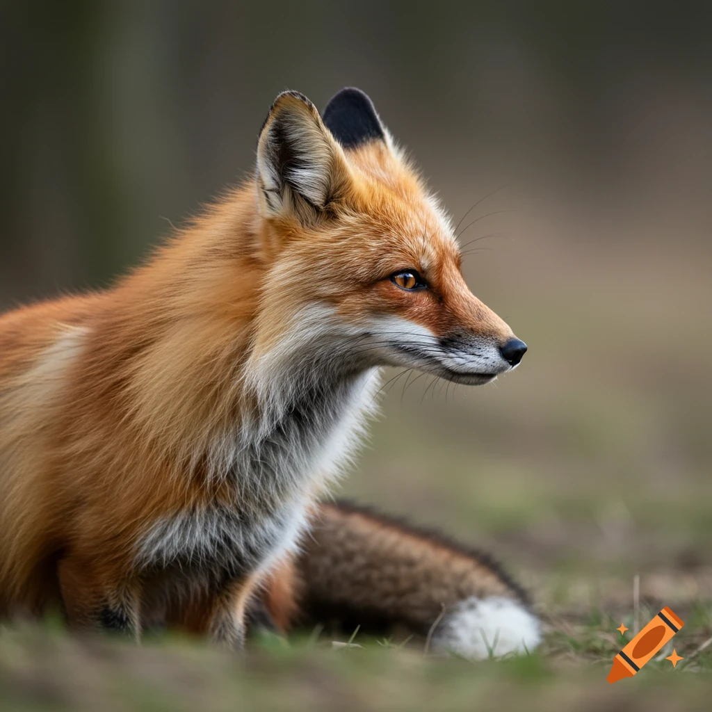 Close-up photo of a red fox