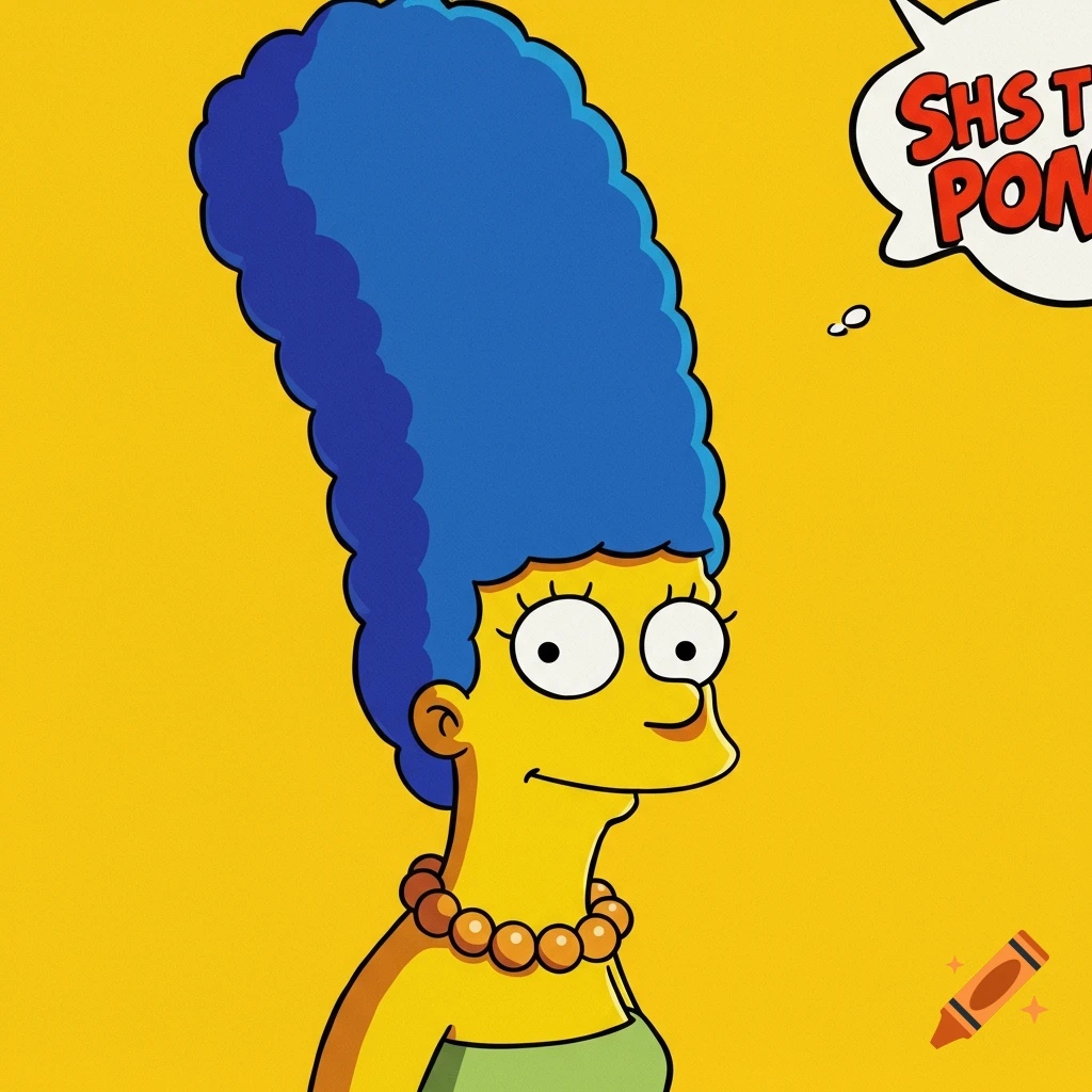 Cartoon illustration of Marge Simpson