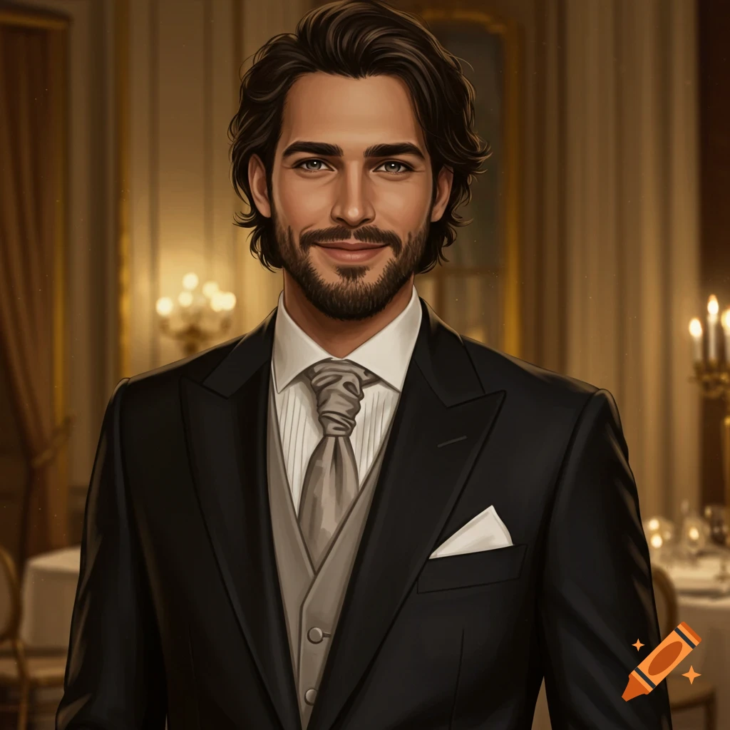 A man in a formal suit with a beard.