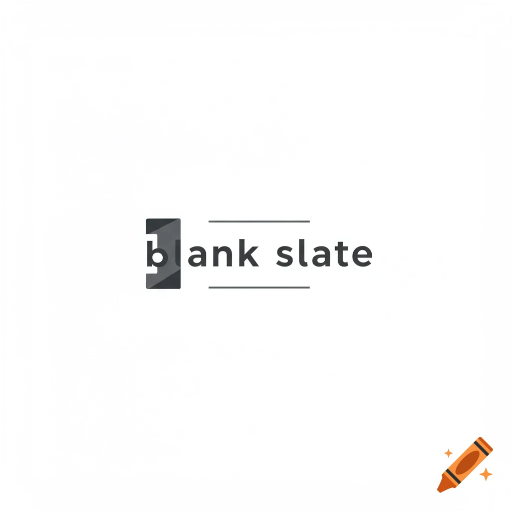 A logo featuring the words 'blank slate' next to a dark grey geometric icon resembling a 'b' or a stylized block.