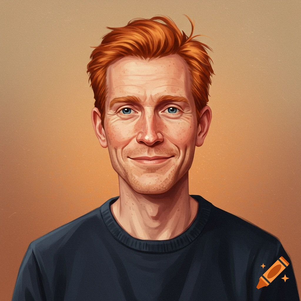 A smiling man with red hair