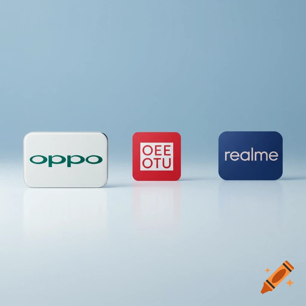Three blocks showing Oppo, OEE OTU, and Realme logos.
