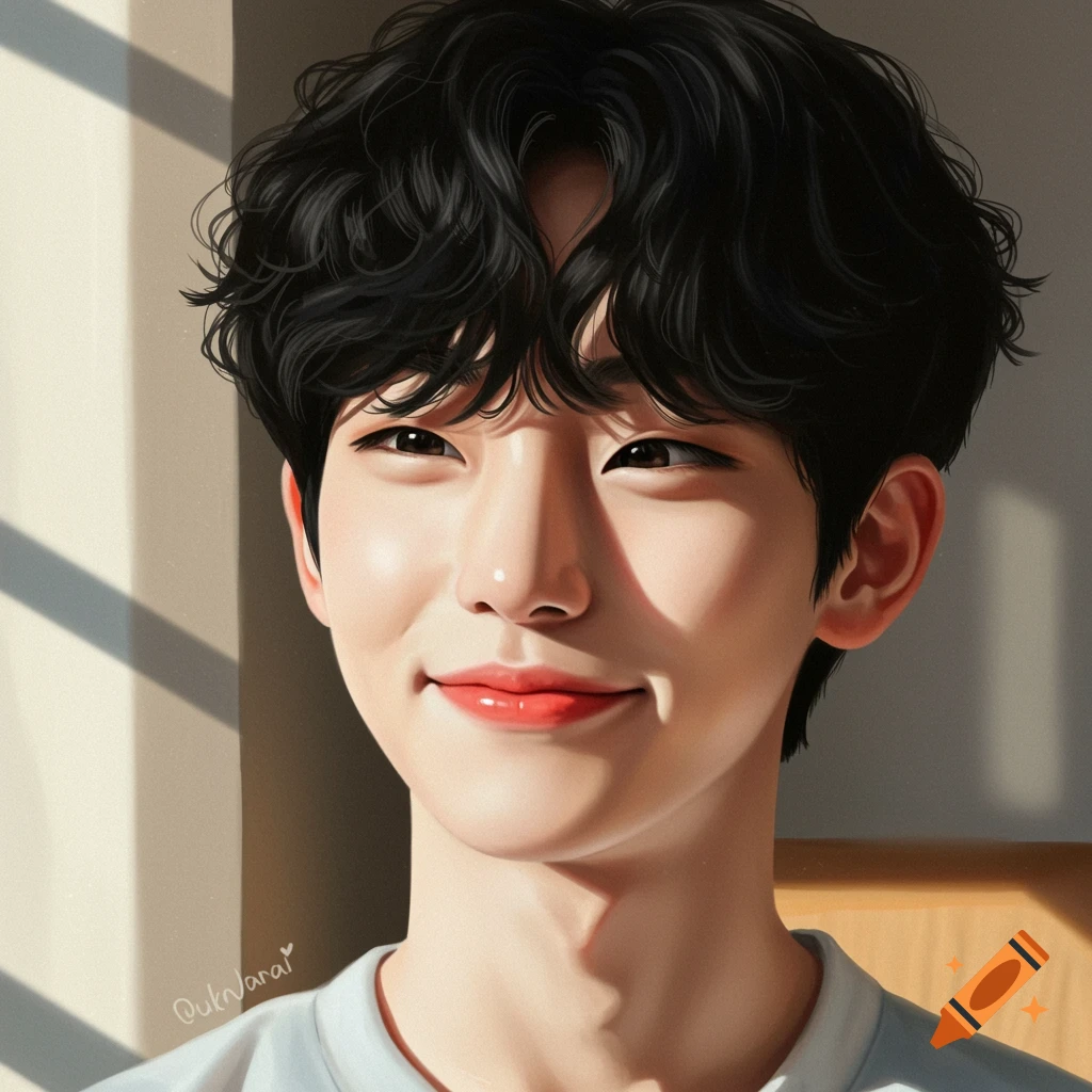 Portrait of a young man smiling in sunlight.