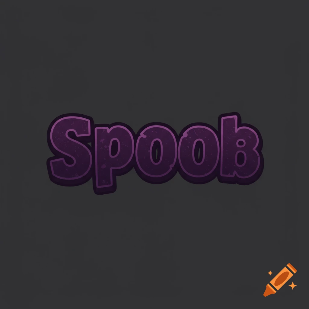 The word Spoob in dark purple.