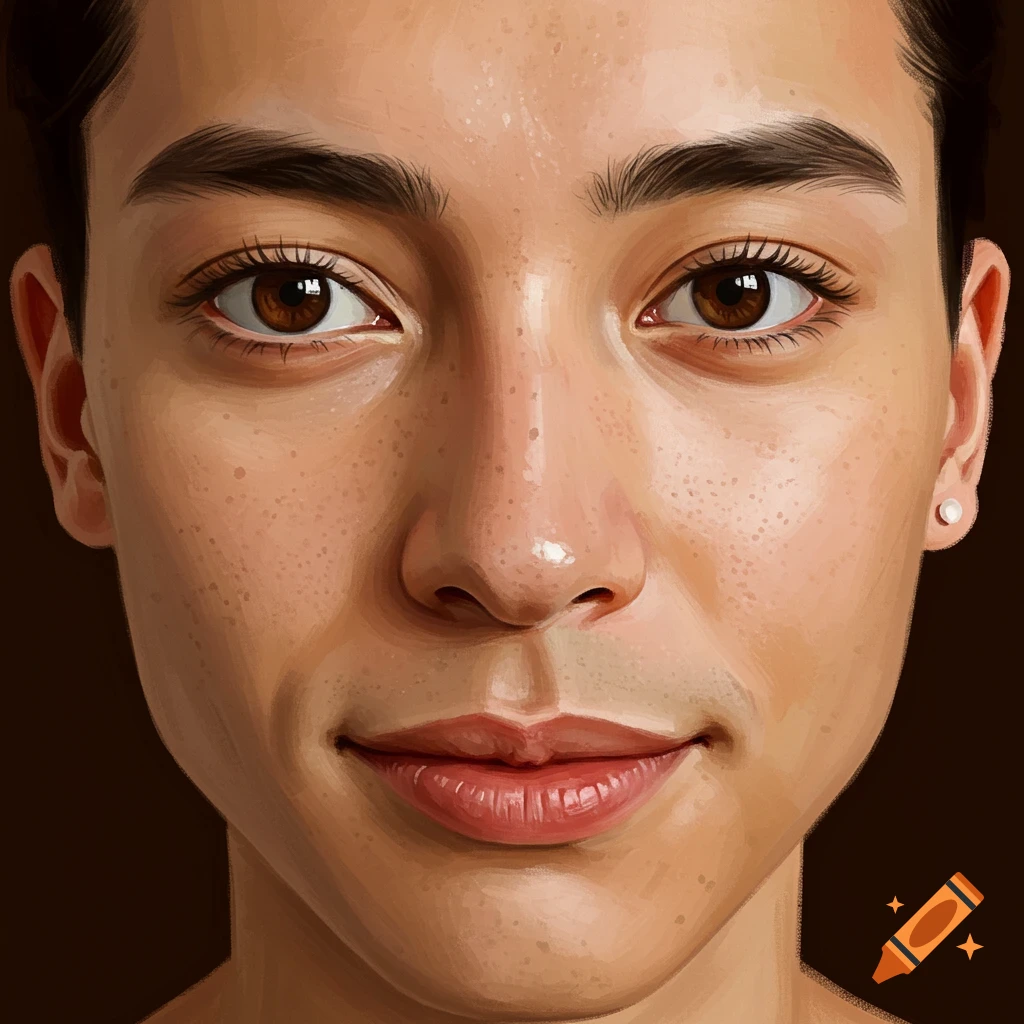 Close-up image of a face.
