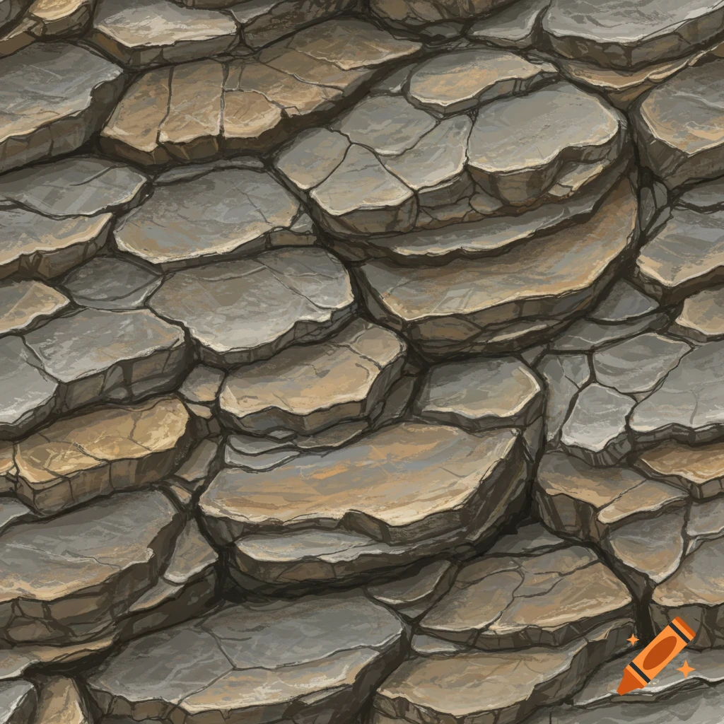 Seamless texture of layered rocks