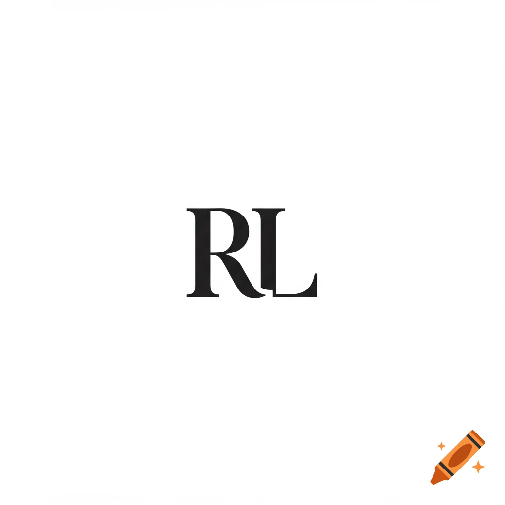 A logo featuring the letters RL in black on a white background.