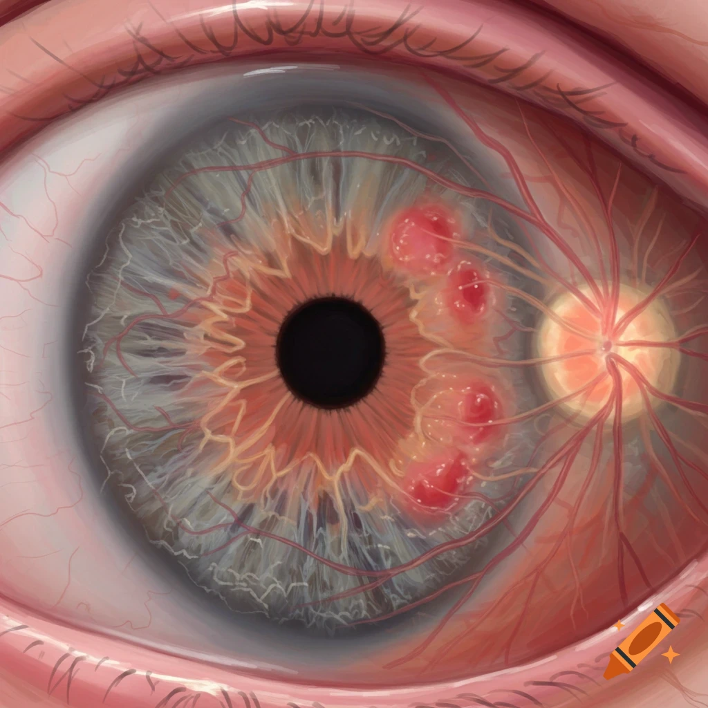 Human eye showing nonarteritic anterior ischemic optic neuropathy.