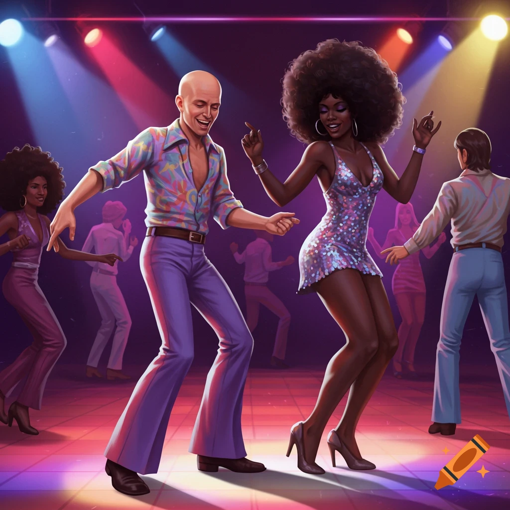 People dancing at a disco.