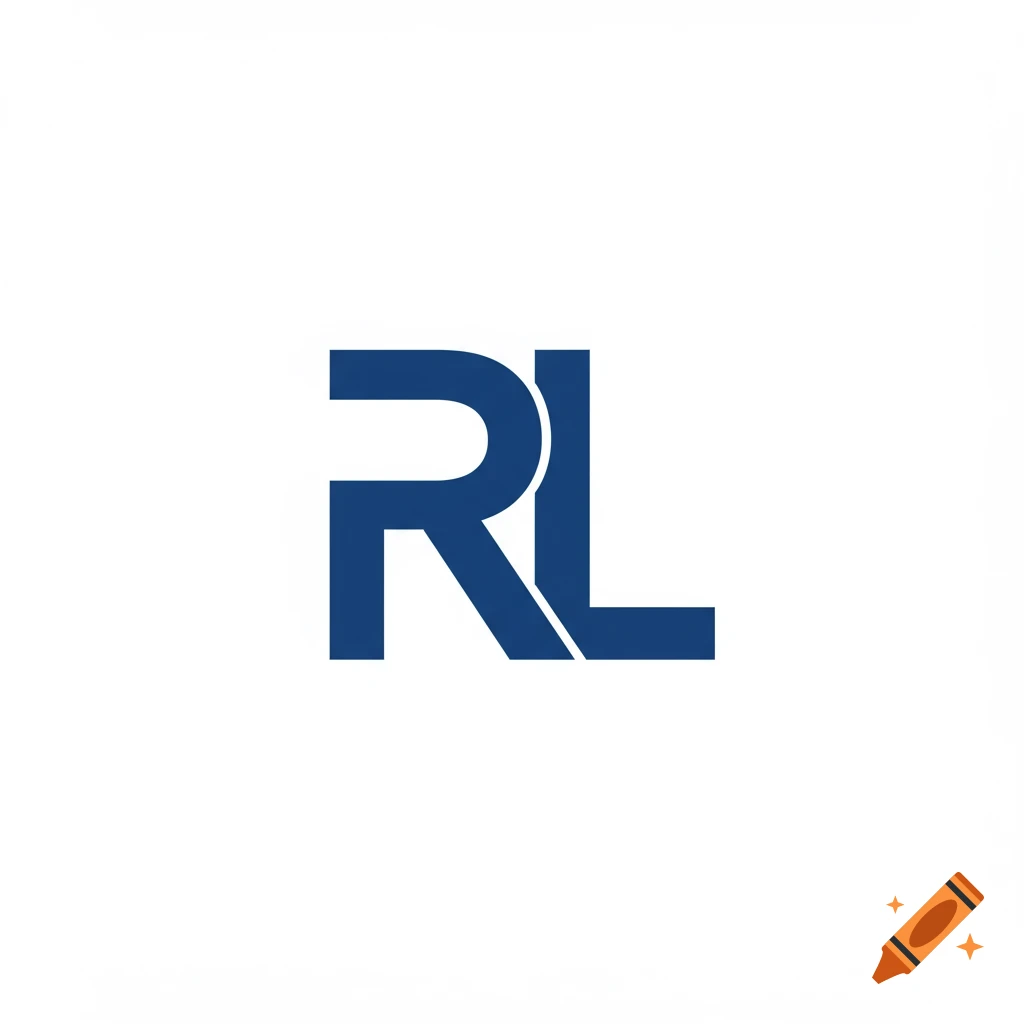 Blue stylized logo featuring the letters R and L on a white background.