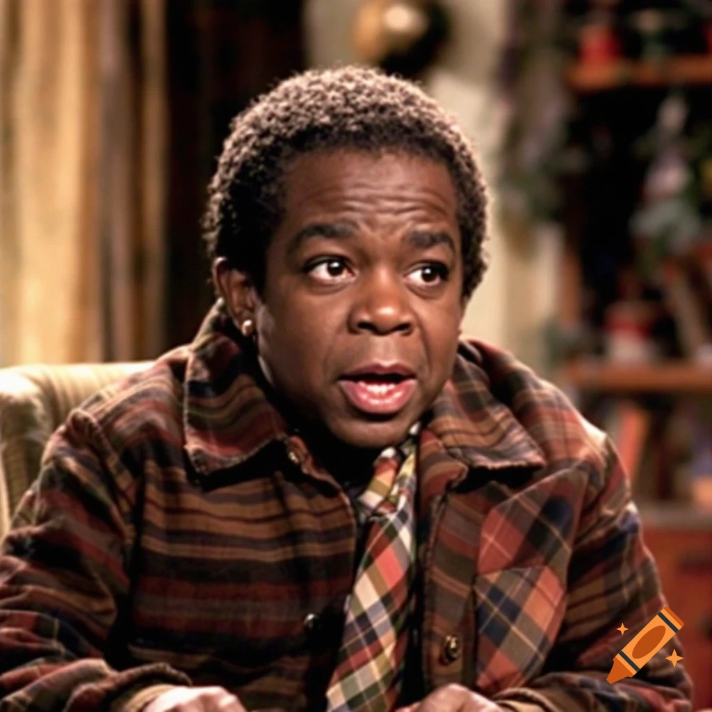 Portrait of actor Gary Coleman wearing a plaid shirt and tie