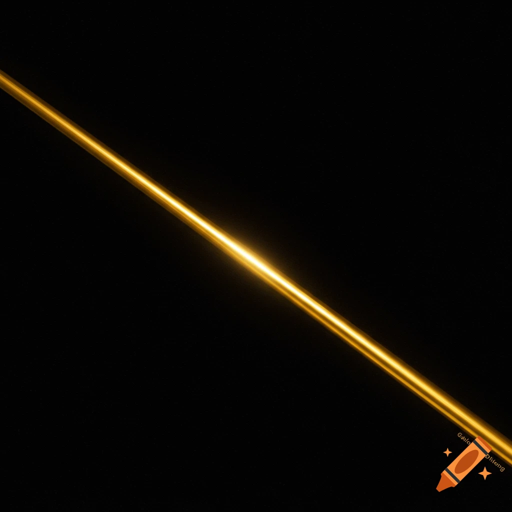 A glowing gold line diagonally crosses a black background.