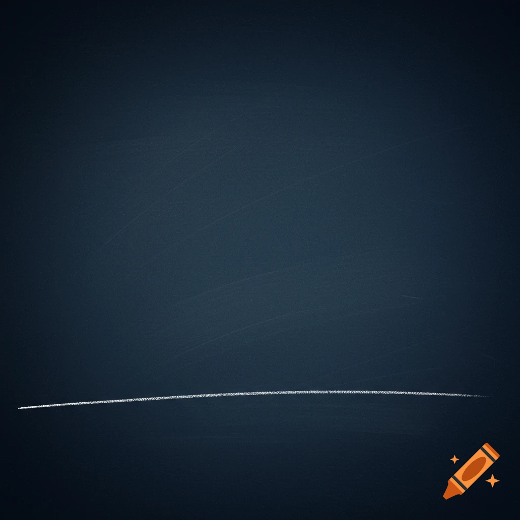 Dark blue textured background with a horizontal white chalk line.