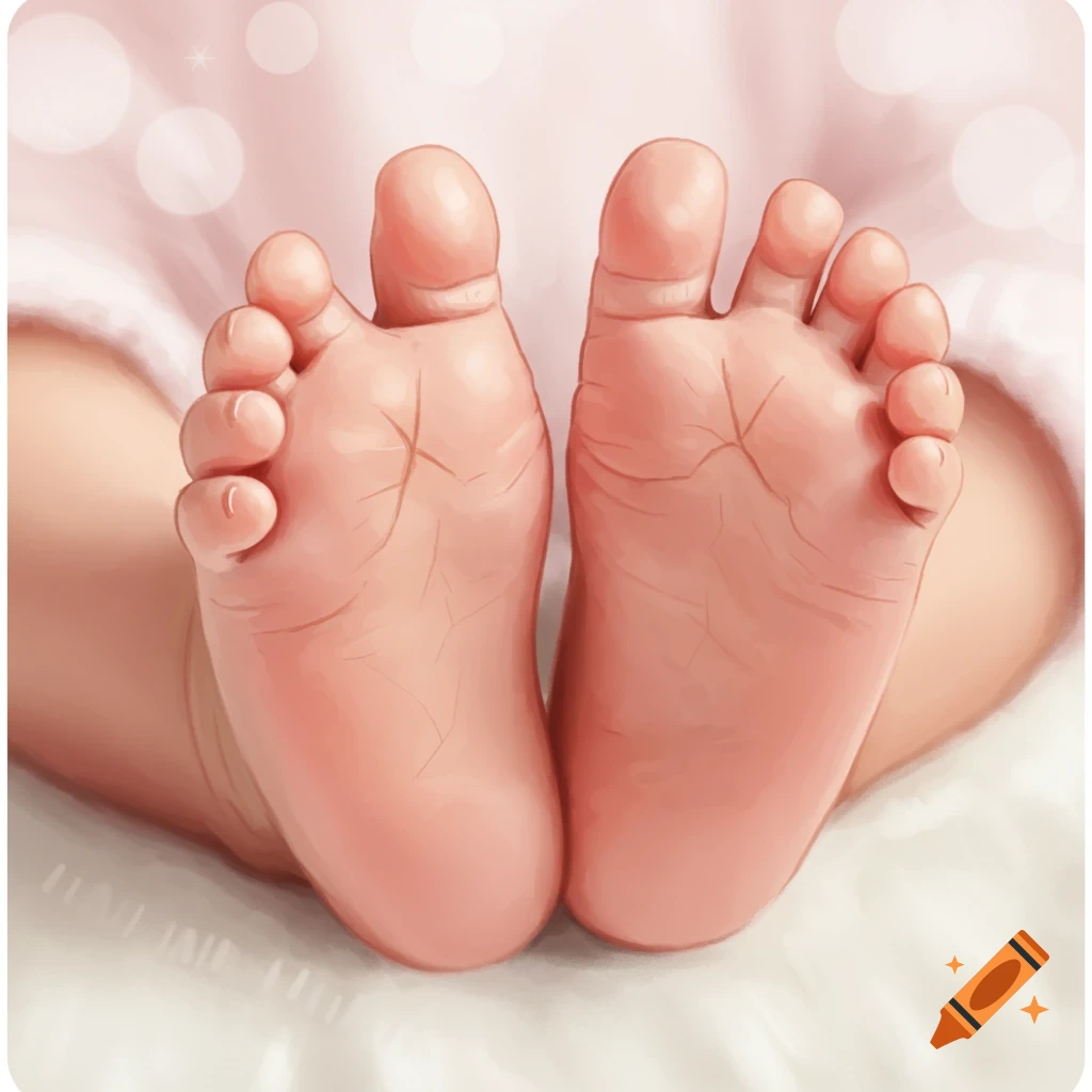 Close-up image of two baby feet