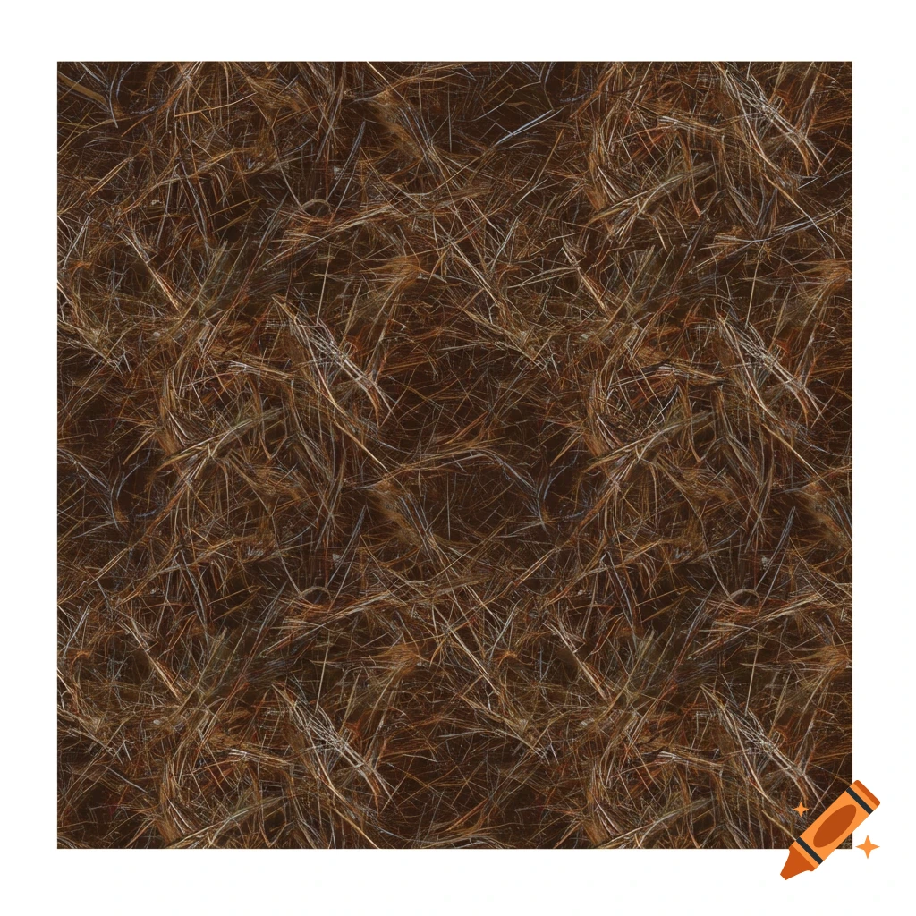 Seamless pattern of brown and gold strands resembling animal hair
