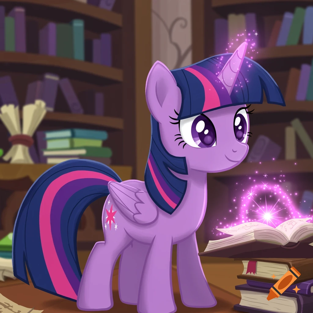 Twilight sparkle from mlp fim on craiyon
