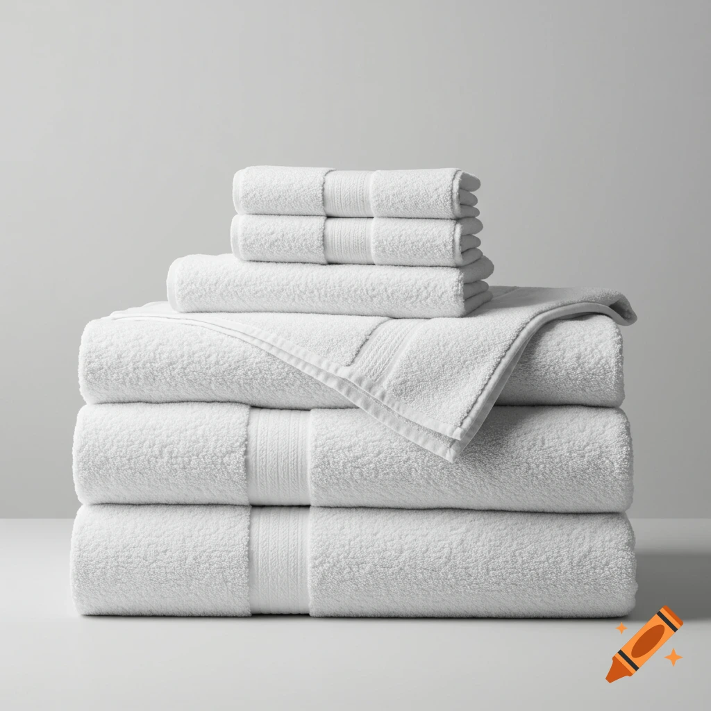 A stack of white towels.