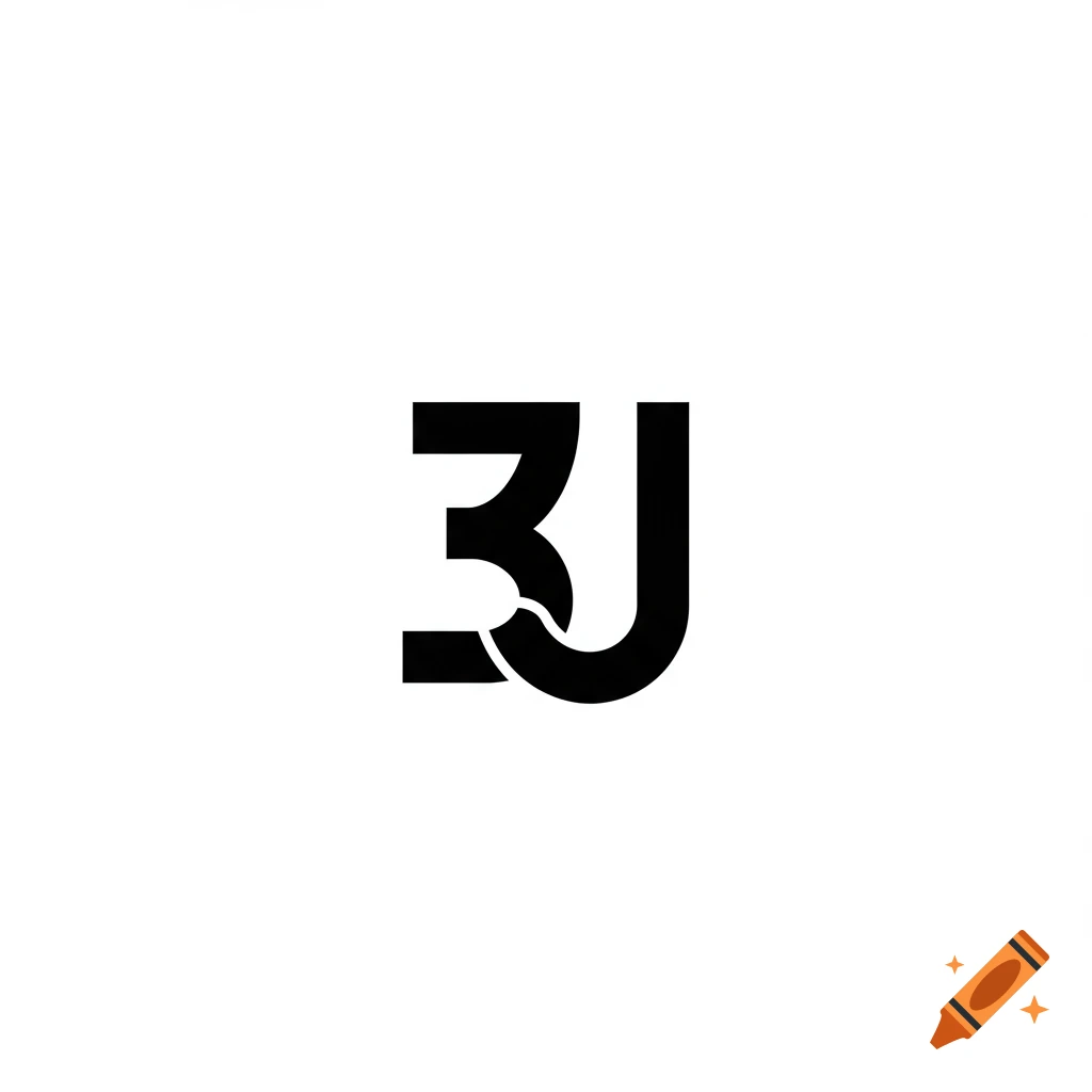 Black stylized logo combining the number 3 and the letter J on a white background.